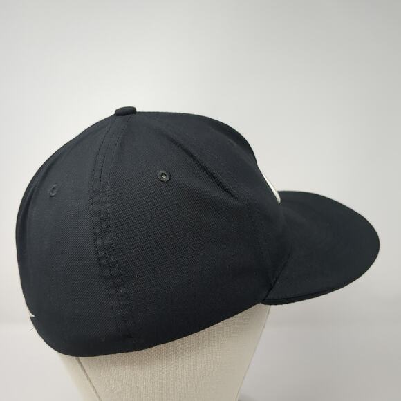 Nike Golf Fitted Hat Black Medium Embroidered Swoosh Vent Holes Outdoor - Picture 5 of 9